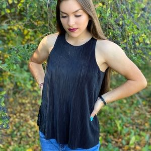 Pleated Sleeveless Top